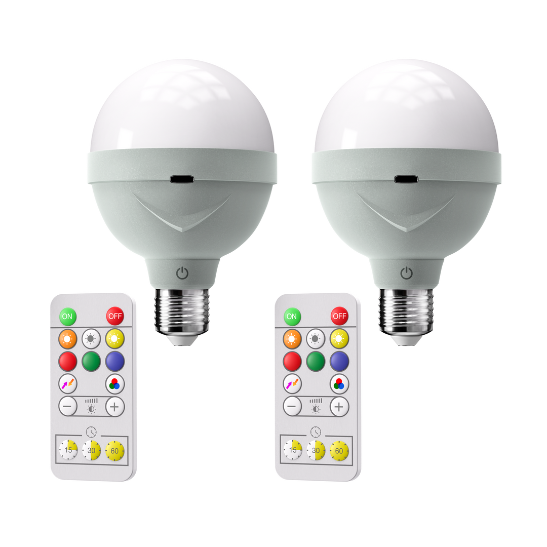 NexHue WIRELESS RECHARGEABLE LIGHT BULBS (SET OF 2)