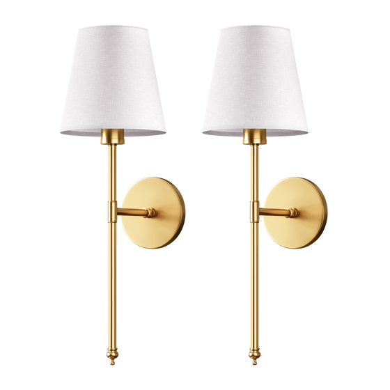 WIRELESS WALL SCONCES (SET OF 2 ) Including Lightbulbs