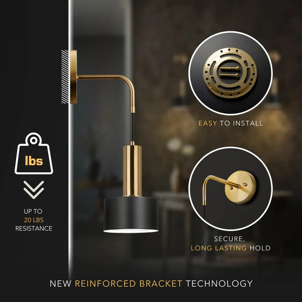 GLOWDROP WIRELESS WALL SCONCES (SET OF 2 + 2 BULBS FREE)